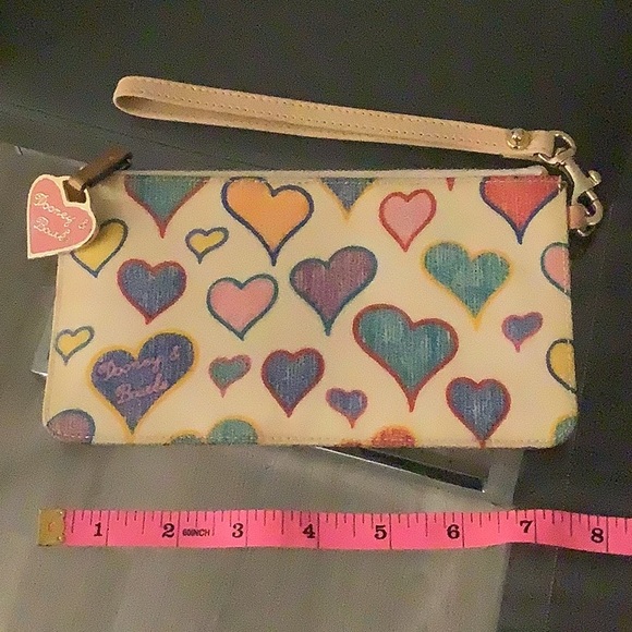 ⭐️HOST PICK⭐️ Dooney & Bourke Rainbow Zipper Keychain Wristlet EUC - Picture 15 of 16